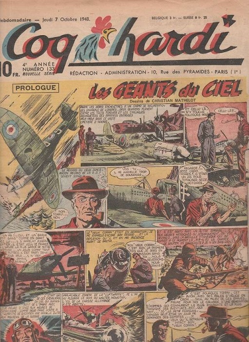 Les Géants du Ciel, première planche dans Coq-Hardi 133.